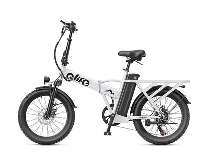Hunter All-Terrain Folding Electric Bike for Adults, Standard, White