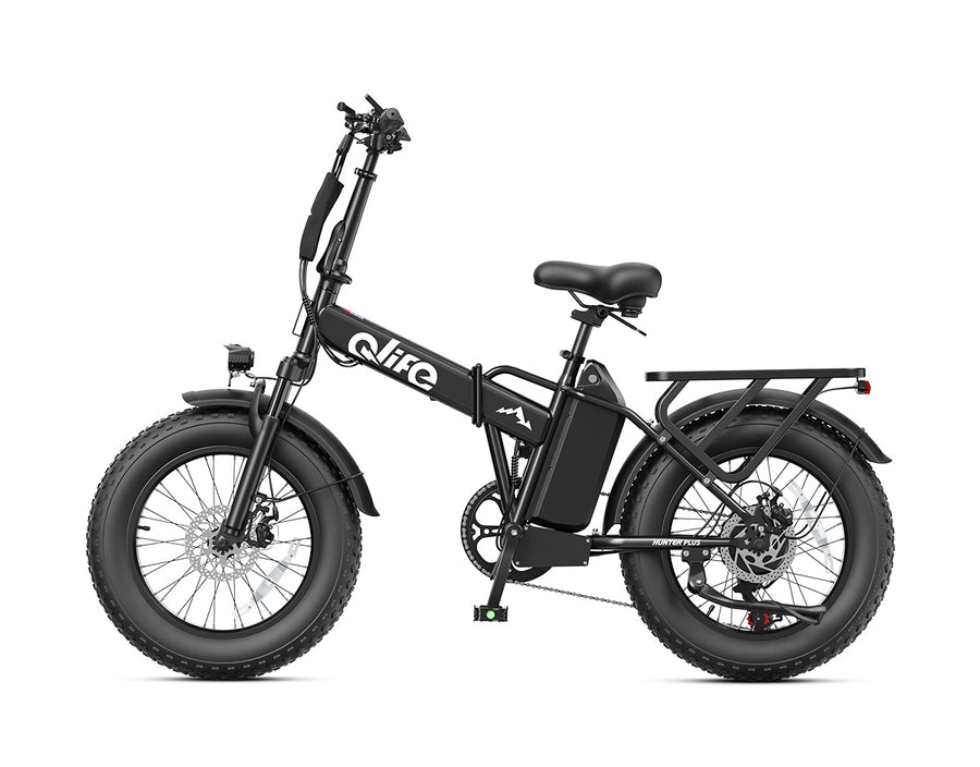 Hunter Plus All-Terrain Folding Electric Bike for Adults, Standard, Black 2