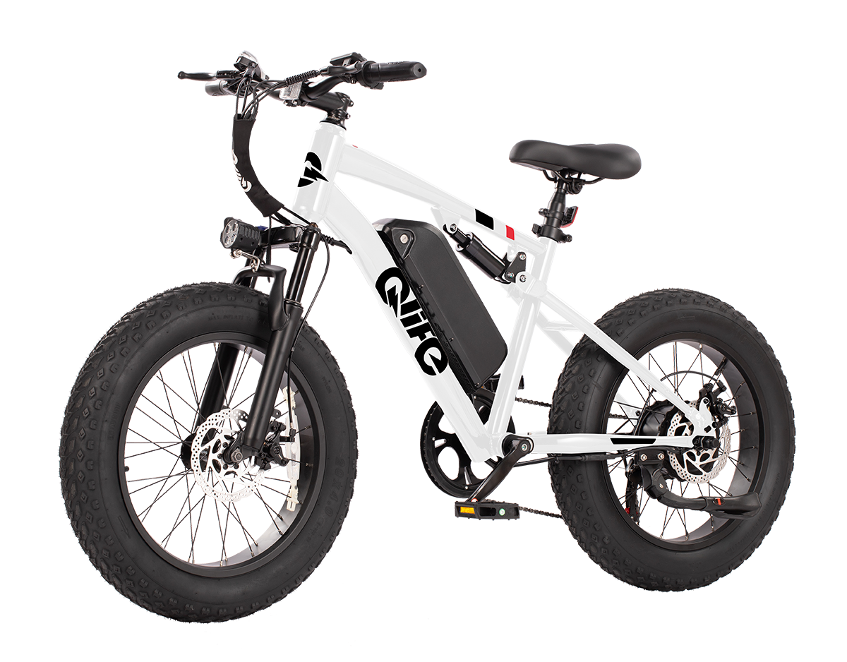 Racer 20x4.0'' Fat Tire 2.0 Electric Bike, Standard, White