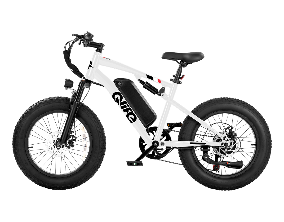 Racer 20x4.0'' Fat Tire 2.0 Electric Bike, Standard, White 4