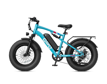 Racer 20x4.0'' Fat Tire 2.0 Electric Bike, With Fenders & Rear Rack, Ocean Teal 2
