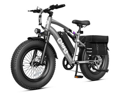 Racer 20x4.0'' Fat Tire 2.0 Electric Bike, With Pannier Bag, Gray