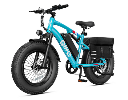 Racer 20x4.0'' Fat Tire 2.0 Electric Bike, With Pannier Bag, Ocean Teal 2