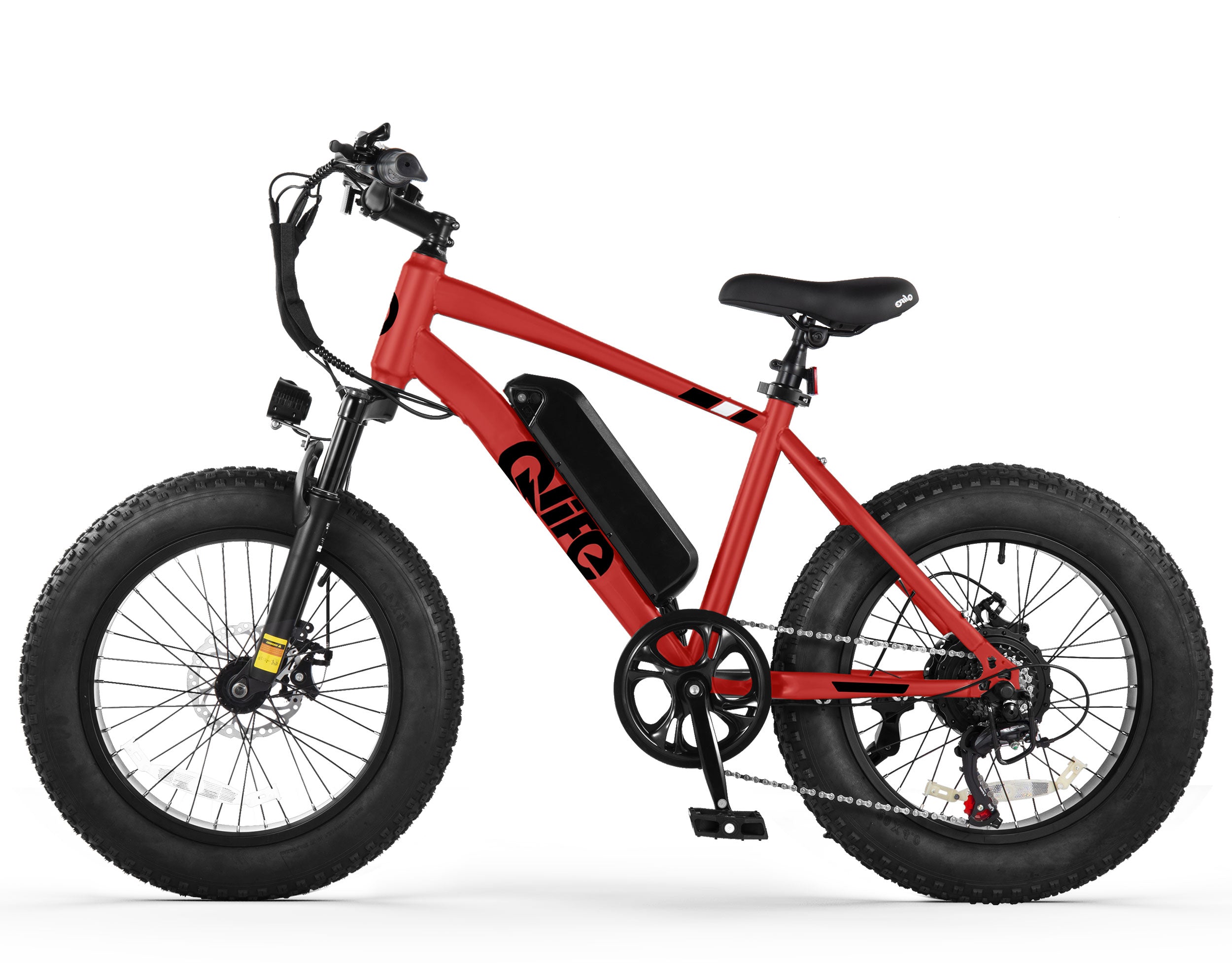 Racer 20x4.0'' Fat Tire Electric Bike For Adults, Standard, Red