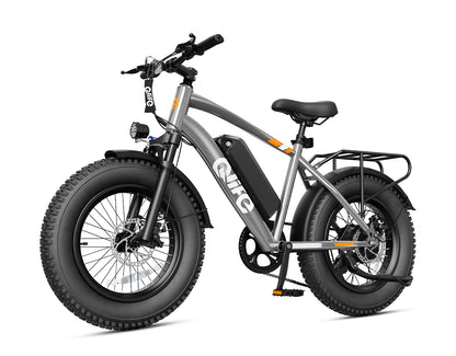 Racer 20x4.0'' Fat Tire Electric Bike For Adults, With Fenders & Rear Rack, Gray 2