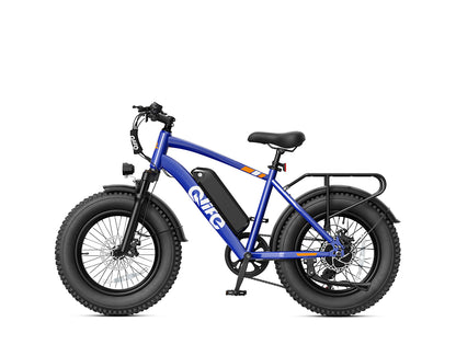 Racer 20x4.0'' Fat Tire Electric Bike For Adults, With Fenders & Rear Rack, Navy