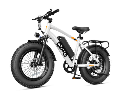 Racer 20x4.0'' Fat Tire Electric Bike For Adults, With Fenders & Rear Rack, White 2