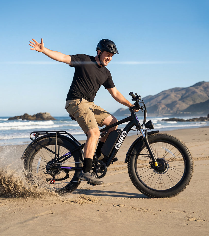 Racer Max Dual Motor 26x4.0'' Fat Tire Electric Bike for Adults, Lifestyle 3