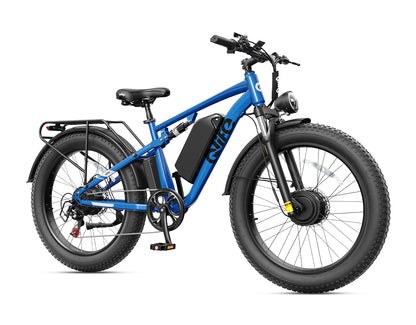 Racer Max Dual Motor 26x4.0'' Fat Tire Electric Bike for Adults, Standard, Blue 4