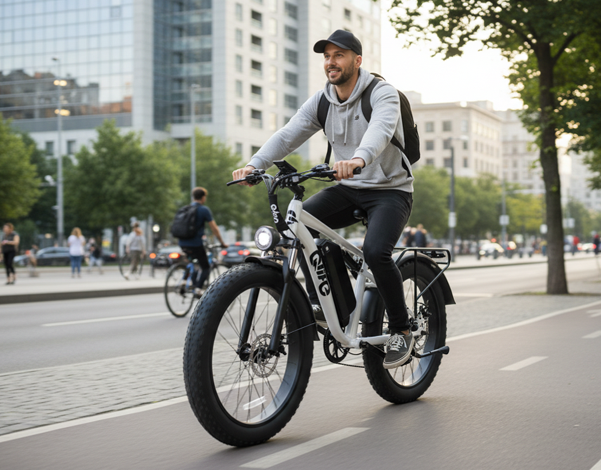 Racer Plus 26x4.0'' Fat Tire 2.0 Electric Bike For Adults, Lifestyle 4