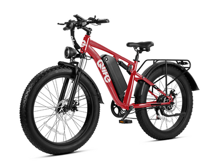 Racer Plus 26x4.0'' Fat Tire 2.0 Electric Bike For Adults, Standard, Red