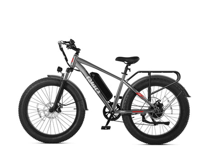 Racer Plus 26x4.0'' Fat Tire Electric Bike For Adults, With Fenders & Rear Rack, Grey 2