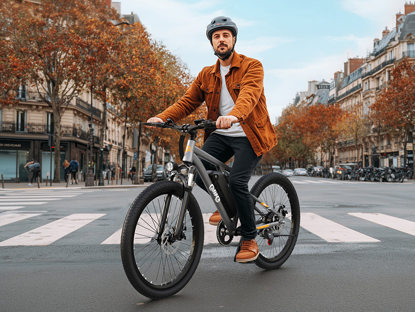 Racer Ultra Step-Over Full-Suspension Mountain eBike for Adults, Lifestyle 4