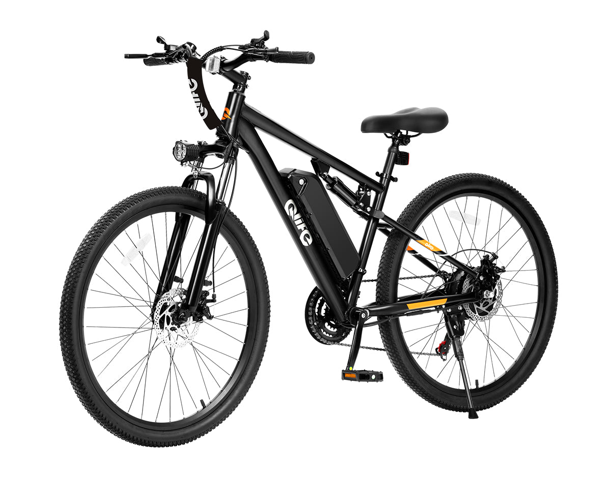 Racer Ultra Step-Over Full-Suspension Mountain eBike for Adults, Standard, Black 2
