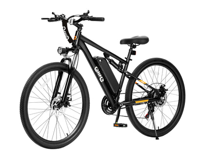 Racer Ultra Step-Over Full-Suspension Mountain eBike for Adults, Standard, Black 2