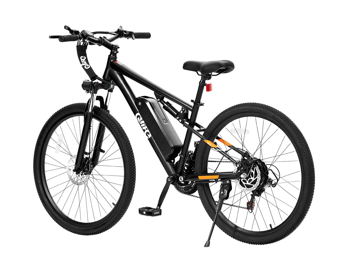 Racer Ultra Step-Over Full-Suspension Mountain eBike for Adults, Standard, Black 3