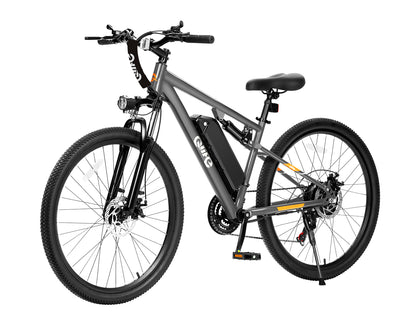 Racer Ultra Step-Over Full-Suspension Mountain eBike for Adults, Standard, Grey 2