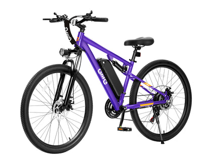 Racer Ultra Step-Over Full-Suspension Mountain eBike for Adults, Standard, Purple 2