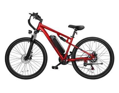 Racer Ultra Step-Over Full-Suspension Mountain eBike for Adults, Standard, Red