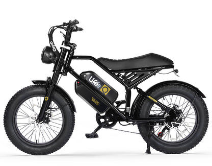 Spark 20x4.0"  Moped-Style  E-Bike, Dual Battery, Black