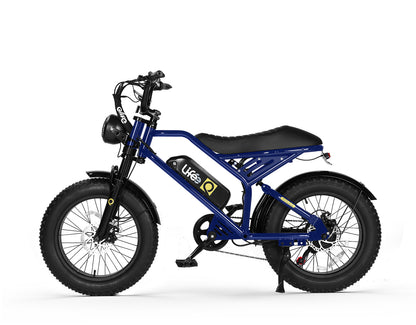 Spark 20x4.0"  Moped-Style  E-Bike, Standard, Blue