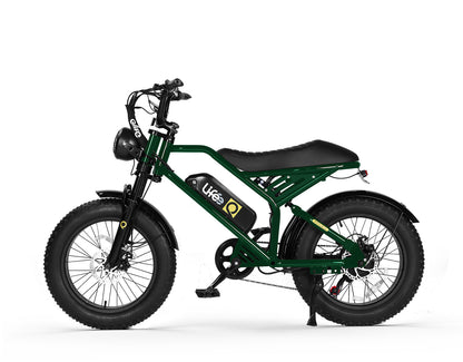 Spark 20x4.0"  Moped-Style  E-Bike, Standard, Green