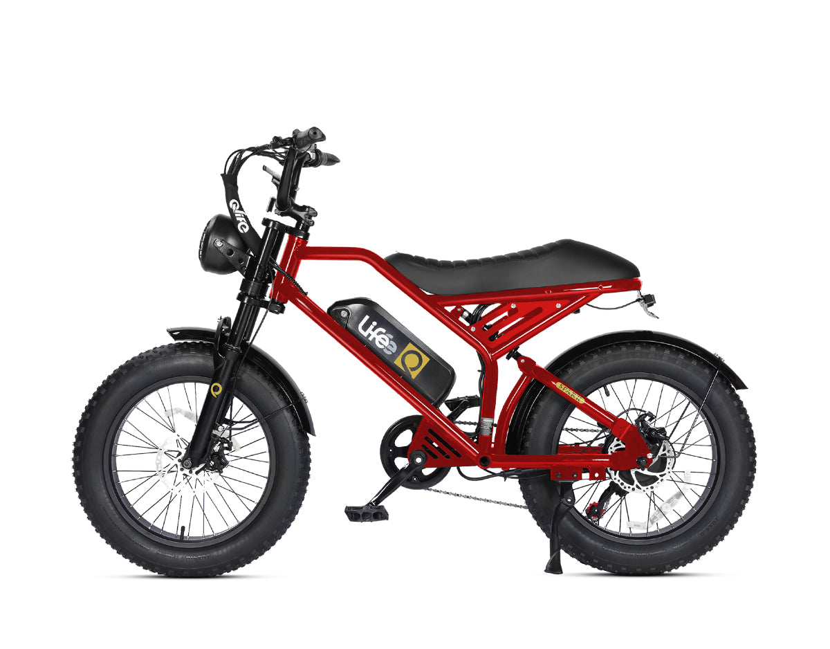 Spark 20x4.0"  Moped-Style  E-Bike, Standard, Red 2