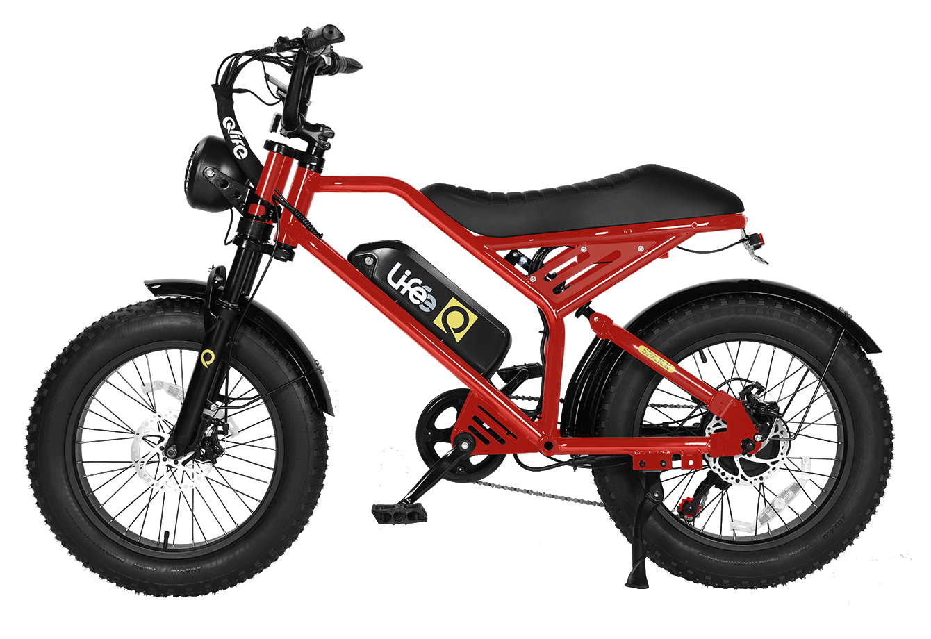 Spark 20x4.0"  Moped-Style  E-Bike, Standard, Red 6