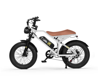 Spark 20x4.0"  Moped-Style  E-Bike, Standard, White 2