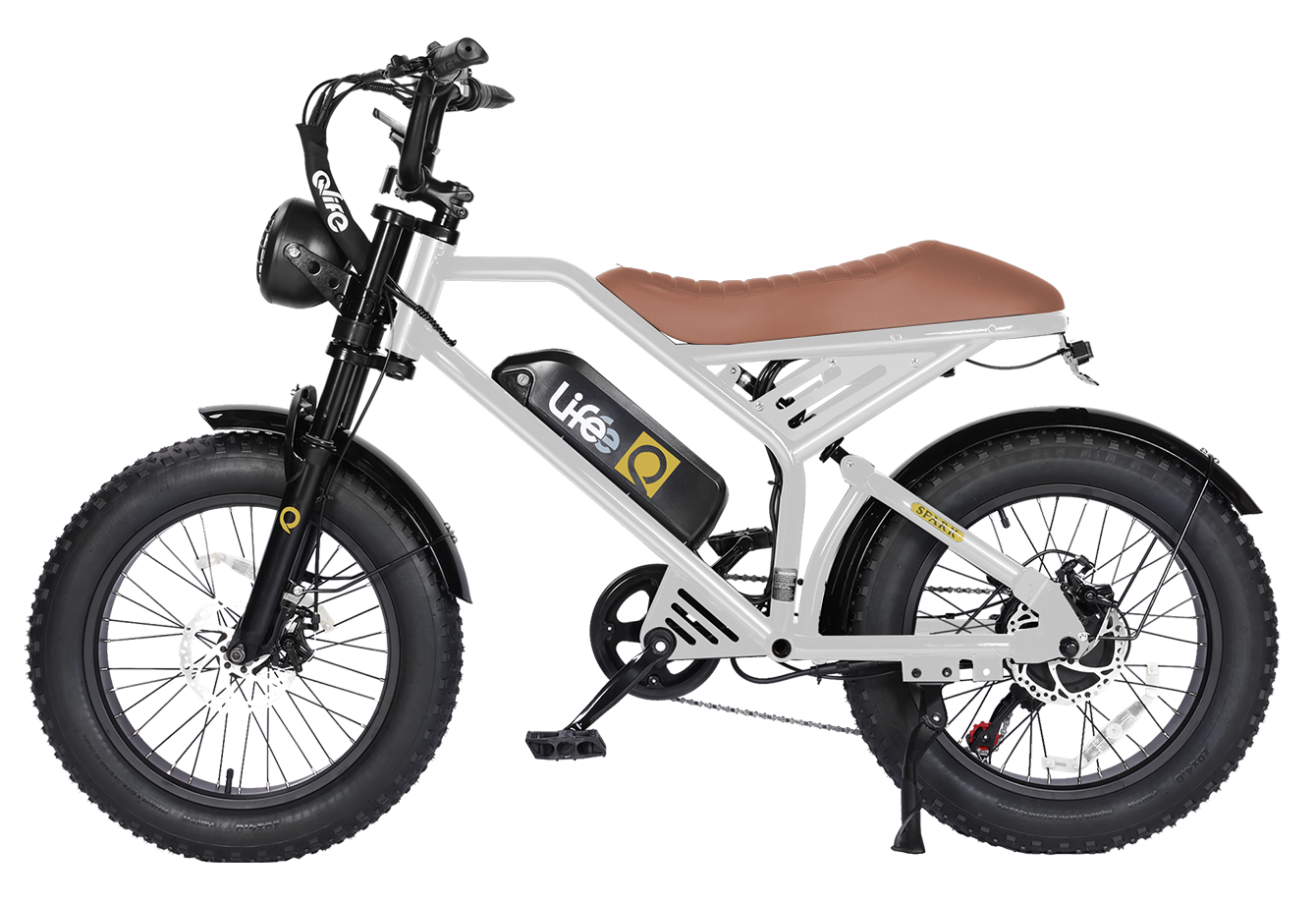 Spark 20x4.0"  Moped-Style  E-Bike, Standard, White 6