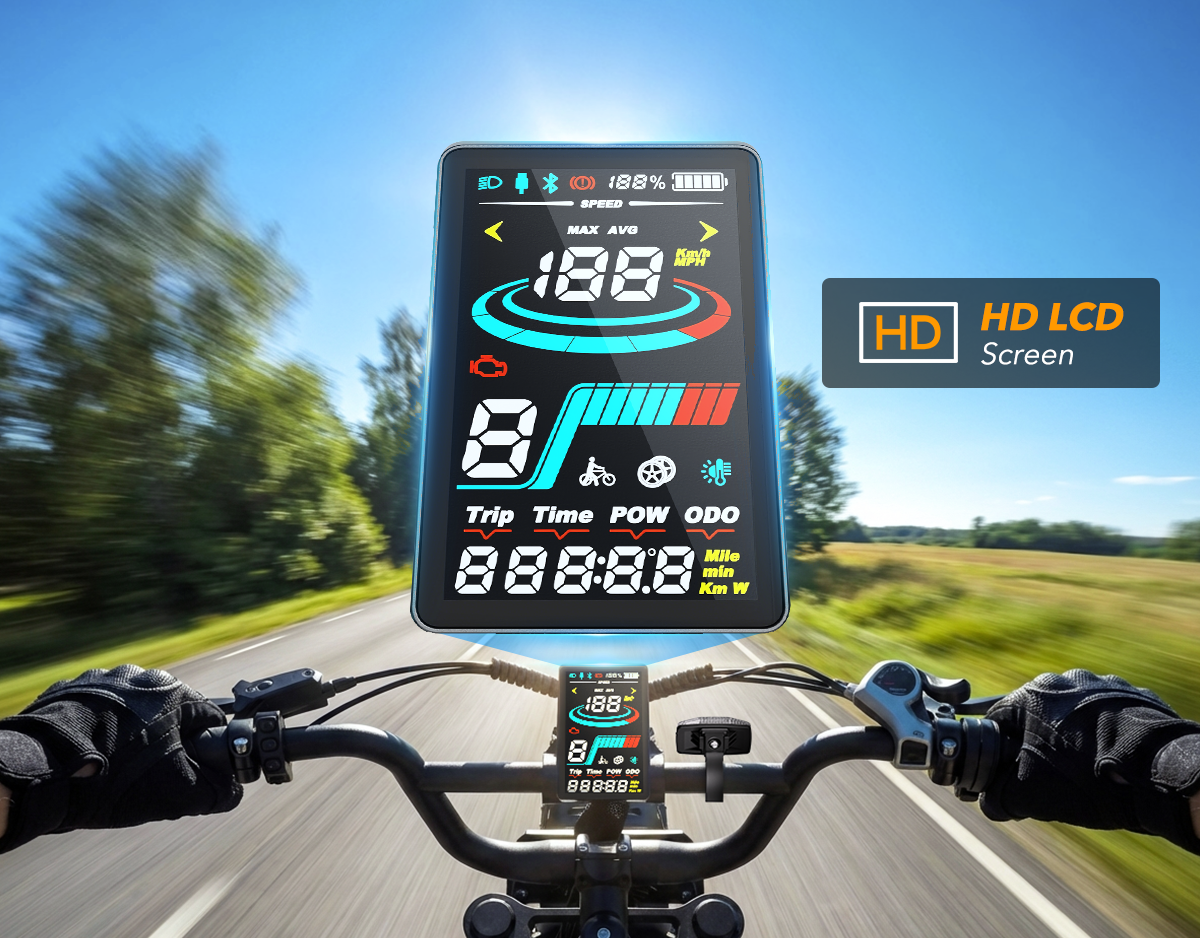 Spark Plus 20x4.0" Hydraulic Brakes Moped-Style E-Bike, HD LCD