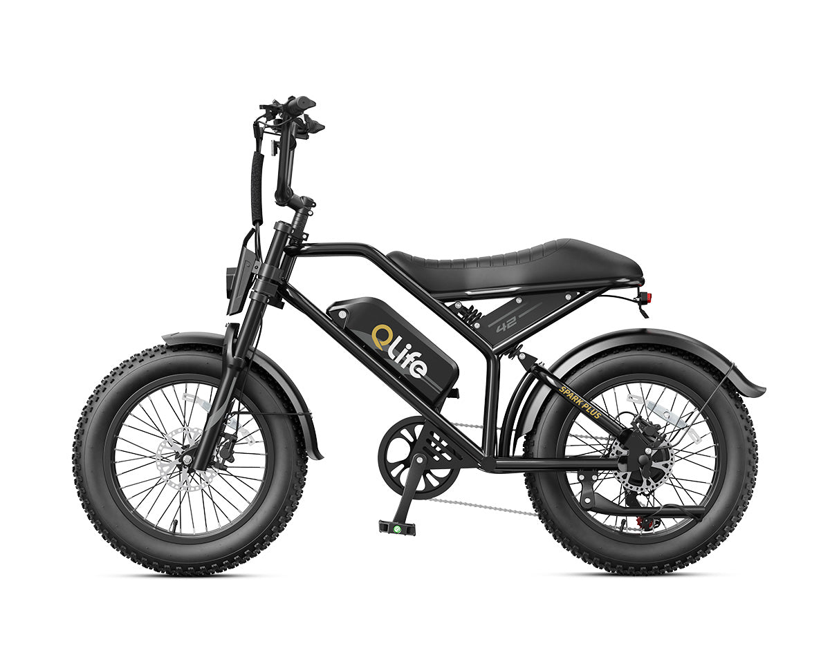 Spark Plus 20x4.0" Hydraulic Brakes Moped-Style E-Bike, Standard, Black