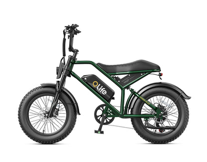 Spark Plus 20x4.0" Hydraulic Brakes Moped-Style E-Bike, Standard, Green