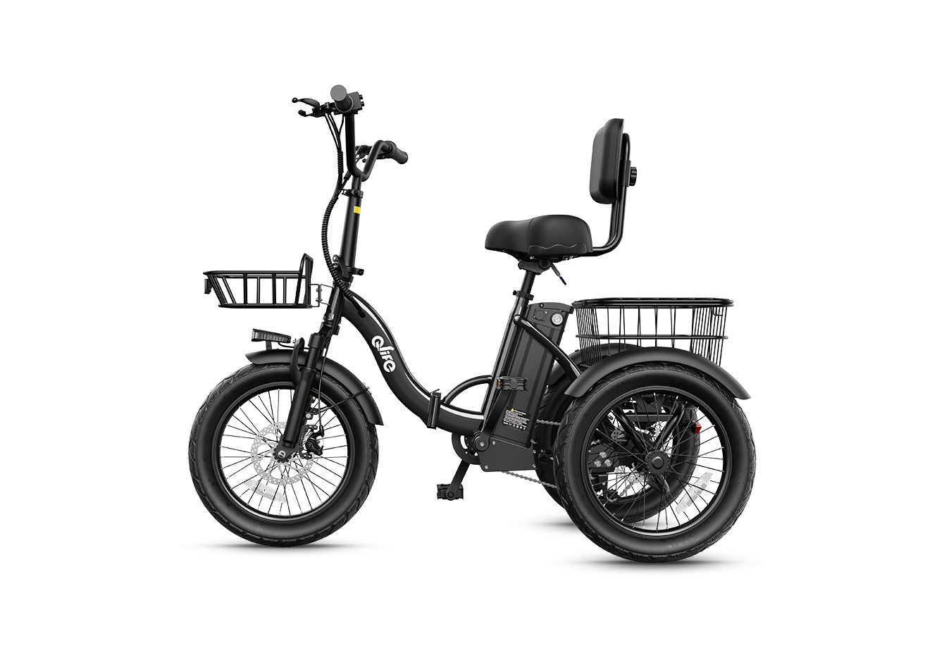 Triker 2.0 Folding 3 Wheels Electric Bike, Standard, Black 2