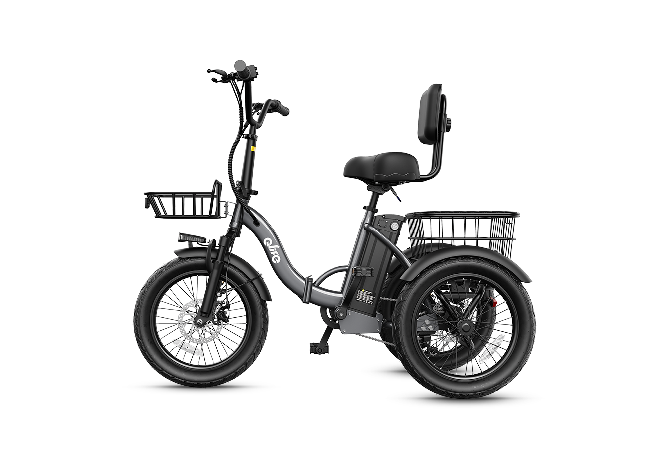 Triker 2.0 Folding 3 Wheels Electric Bike, Standard, Gray 2