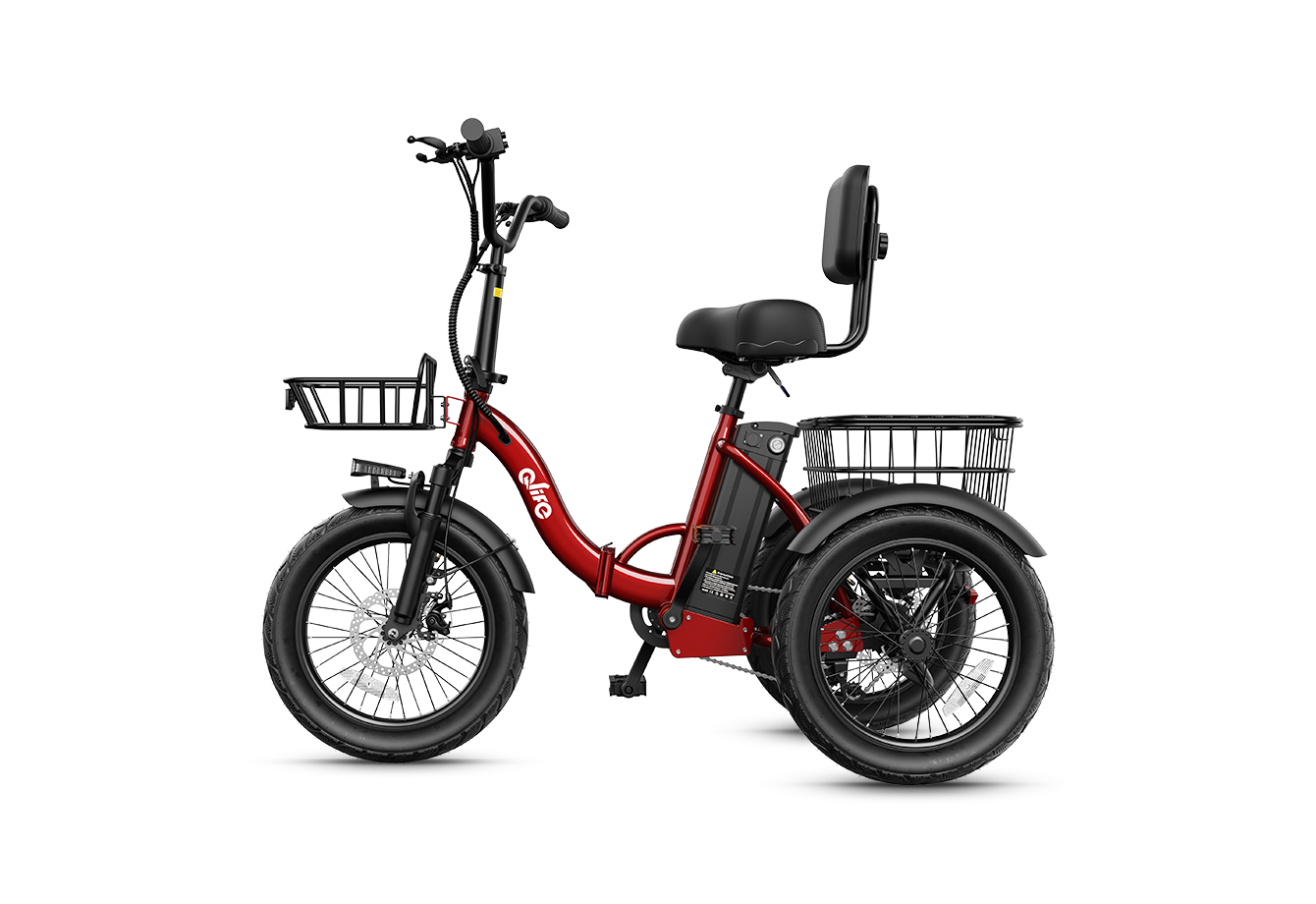 Triker 2.0 Folding 3 Wheels Electric Bike, Standard, Red 2