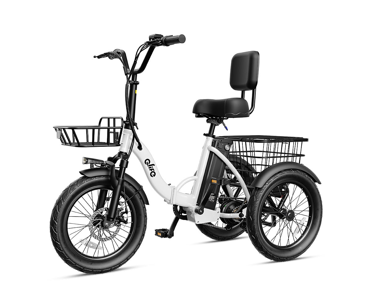 Triker 2.0 Folding 3 Wheels Electric Bike, Standard, White