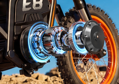 Vela E8 Electric Dirt Bike for Teens & Adults, motor