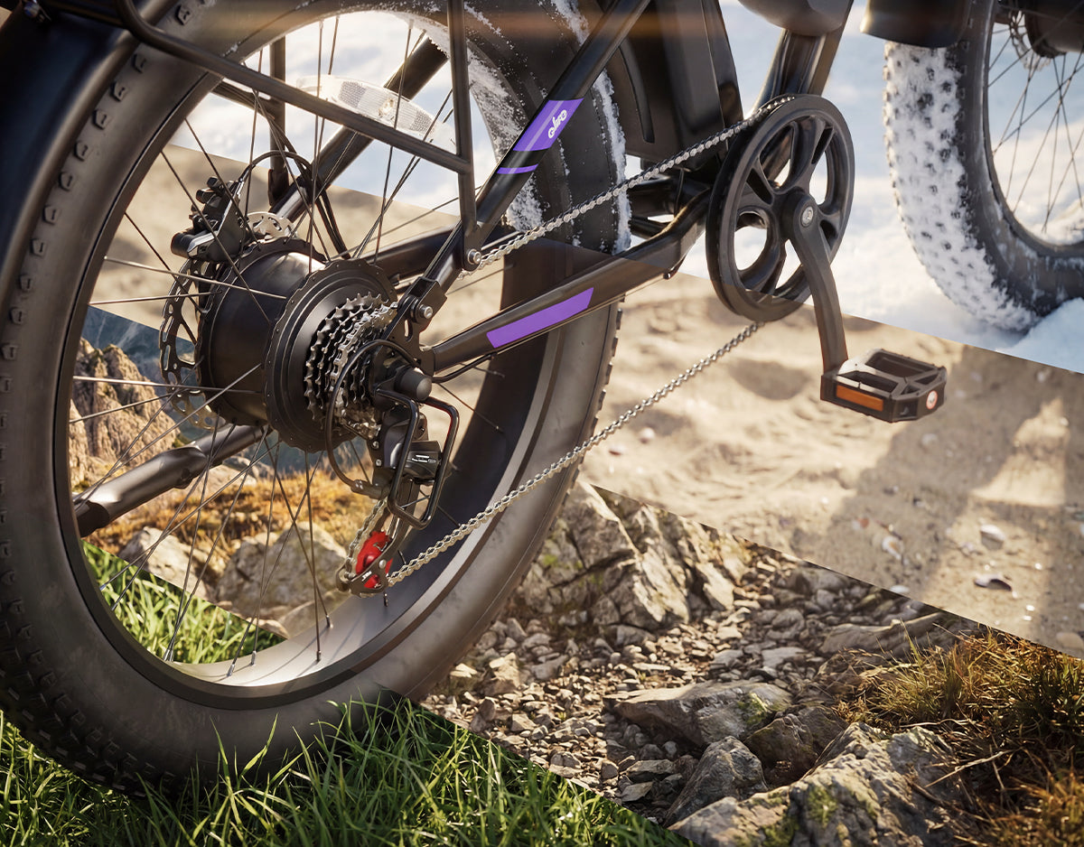 26×4.0 Fat TiresUnmatched Grip Across Any Landscape