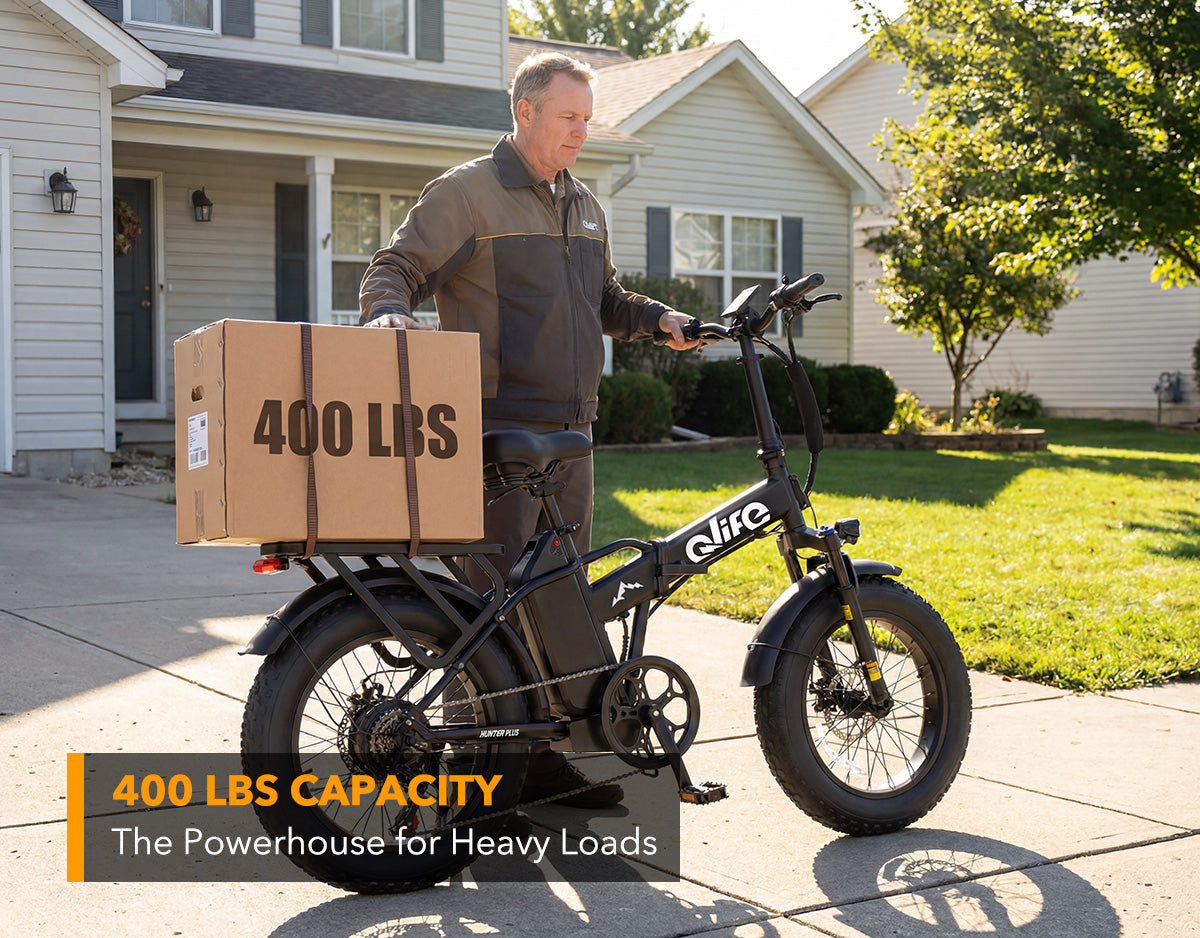 Hunter Plus All-Terrain Folding Electric Bike for Adults