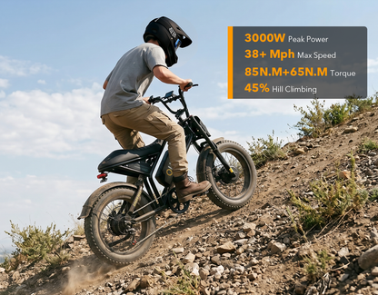 Spark Max Dual Motor 20x4.0" Hydraulic Brakes Moped-Style E-Bike